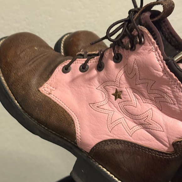 Ariat Brown and Pink Woman’s Boots size 8B - Picture 7 of 11